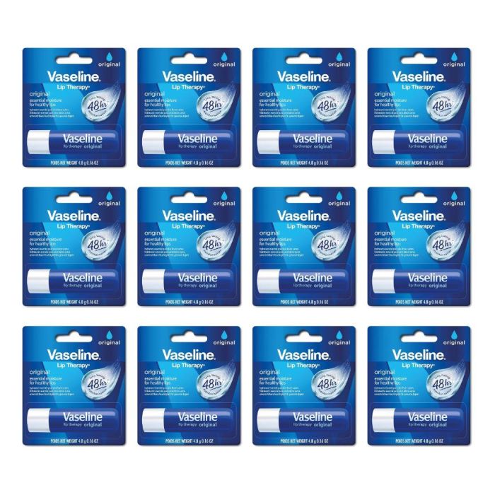 Vaseline Lip Therapy Stick Original Stick 4.8 G - Pack of 12