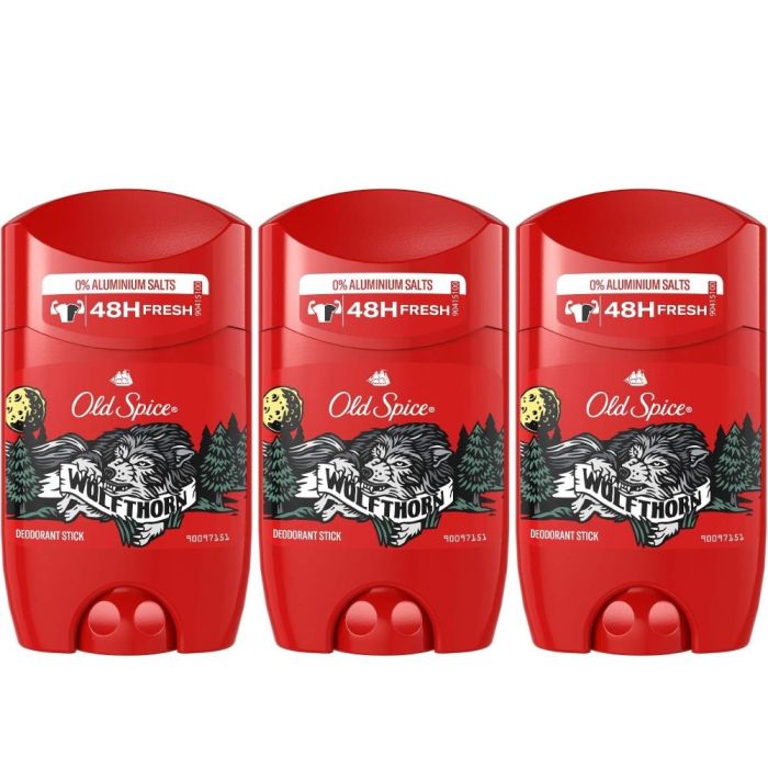 Old Spice Wolfthorn Deodorant Stick 50ml - Pack of 3