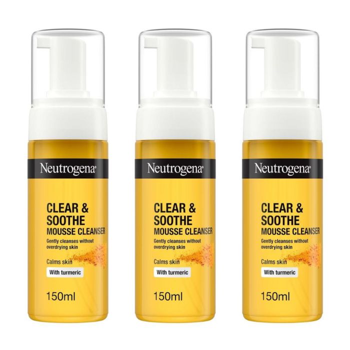 Neutrogena Clear and Soothe Mousse Cleanser 150 ML - Pack of 3