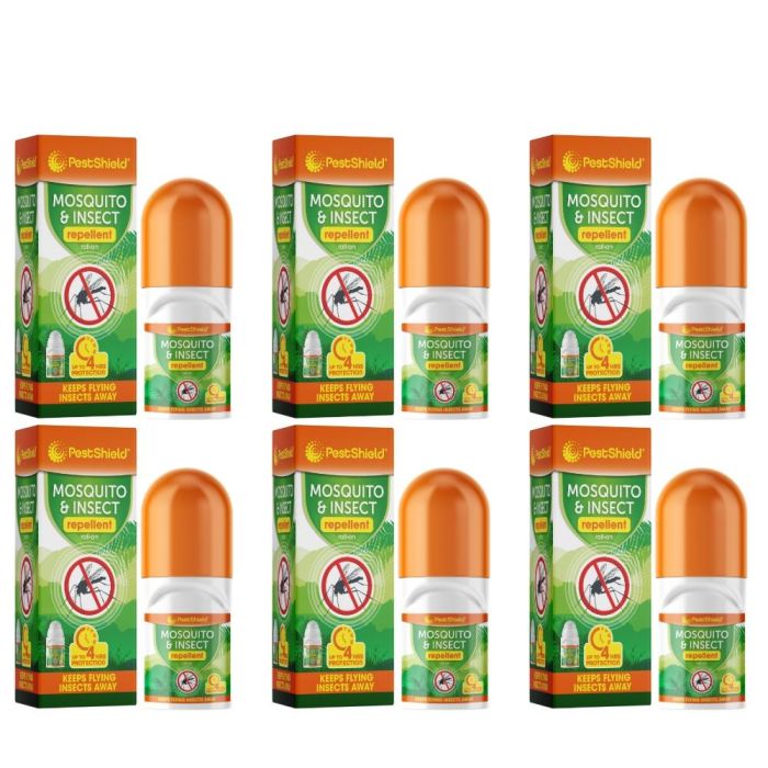 PestShield Mosquito & Insect Repellent Roll-On 75ml - Pack of 6
