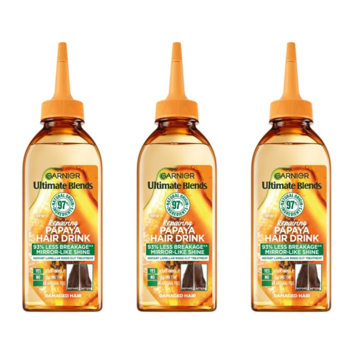 Garnier Ultimate Blends Nourishing Papaya Hair Drink 200ML - Pack of 3