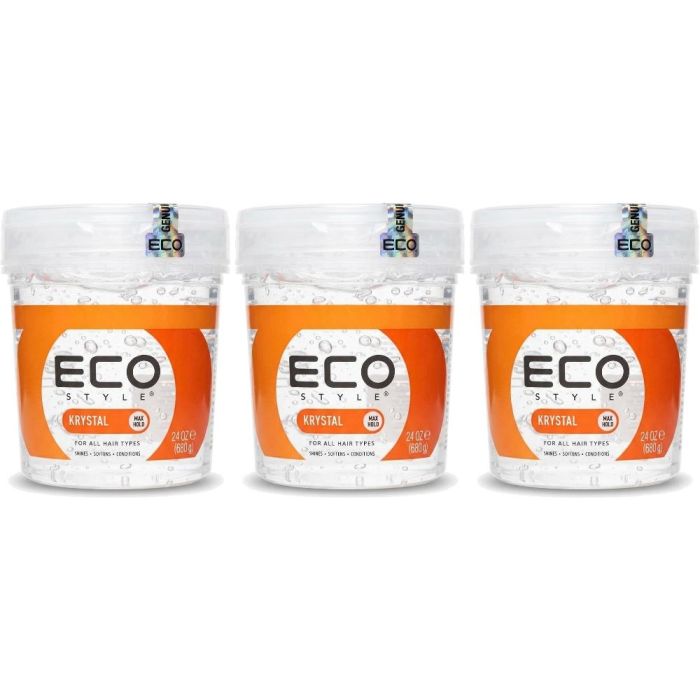 Eco Styler Krystal Styling Gel Maximum Hold 710ml - Pack of 3