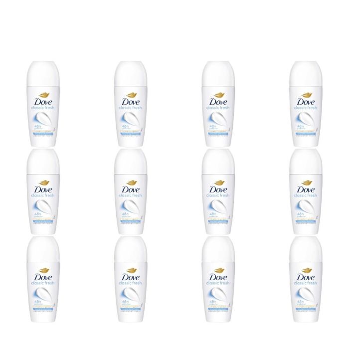 Dove Classic Fresh Anti-Perspirant Roll-On 48h 50ml - Pack of 12