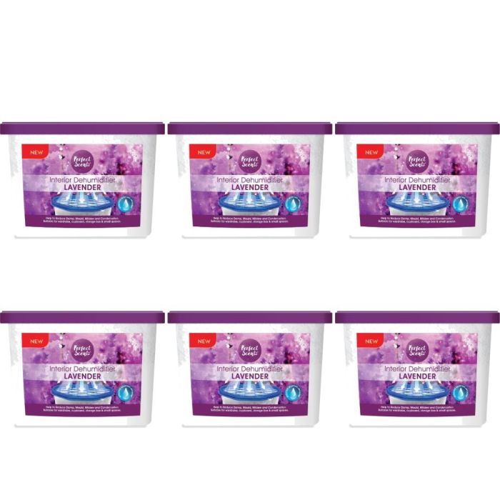 Perfect Scents Lavender Interior Dehumidifier 500ml - Pack of 6