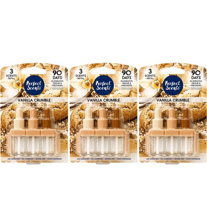 Perfect Scents Vanilla Crumble Air Freshener 3 Refill 20ml Per Pack - Pack of 3
