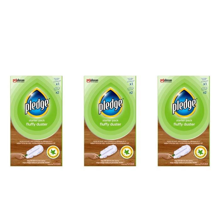 Pledge Fluffy Duster Starter Pack 2 Refills - Pack of 3