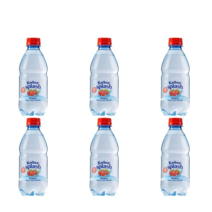 Radnor Splash Sparkling Strawberry Flavoured Water 330ml - Pack of 6