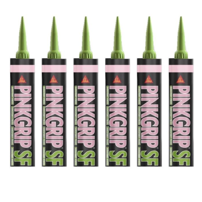Sika Pinkgrip Solvent Free Grab Adhesive 380 ML - Pack of 6