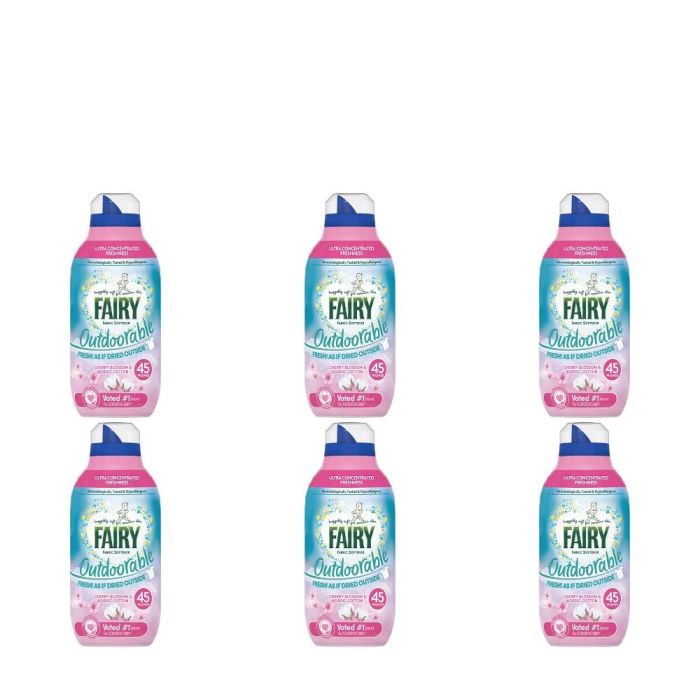 Fairy Outdoorable Cherry Blossom & Nordic Cotton Fabric Softener 630ml - Pack of 6