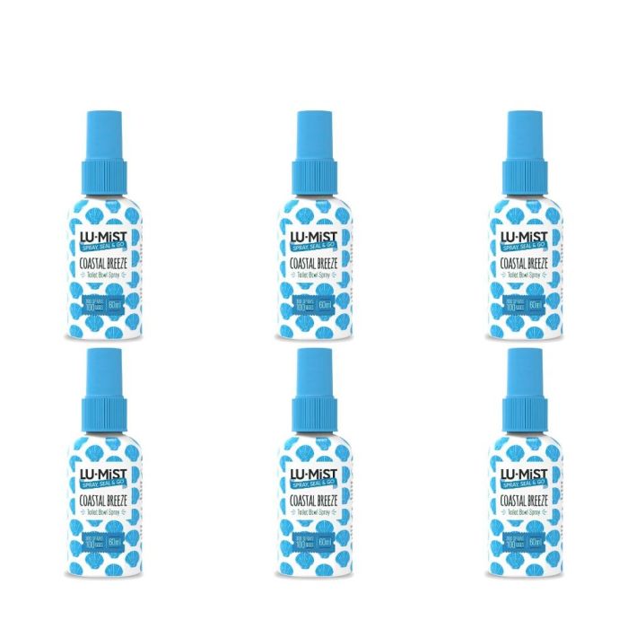 Lu-Mist Coastal Breeze Toilet Bowl Spray 60ml - Pack of 6