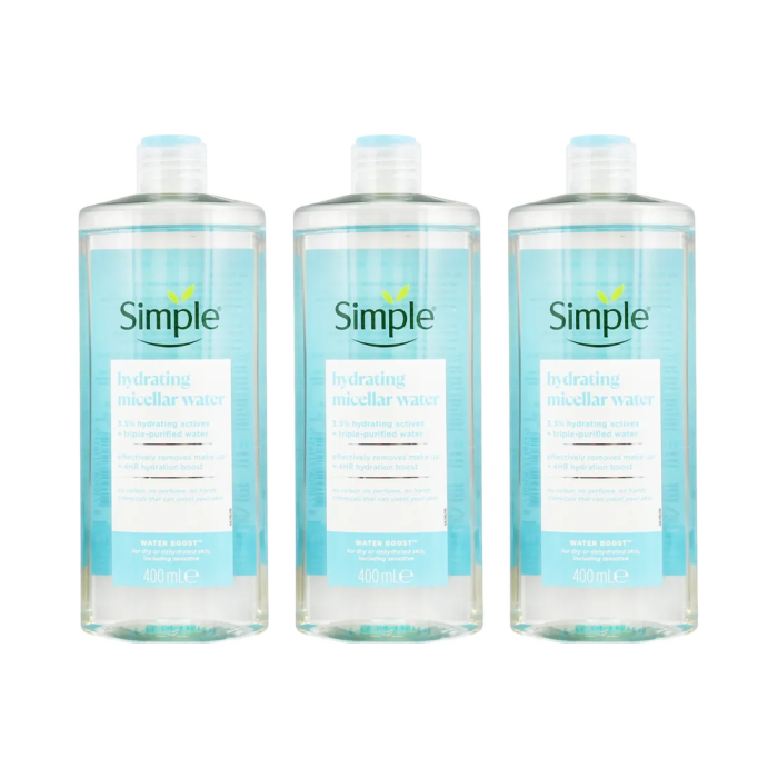 Simple Micellar Cleansing Boost Water 400ML - Pack of 3