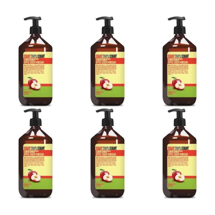 Eight Triple Eight Apple Cider Vinegar Conditioner 1L - Pack of 6