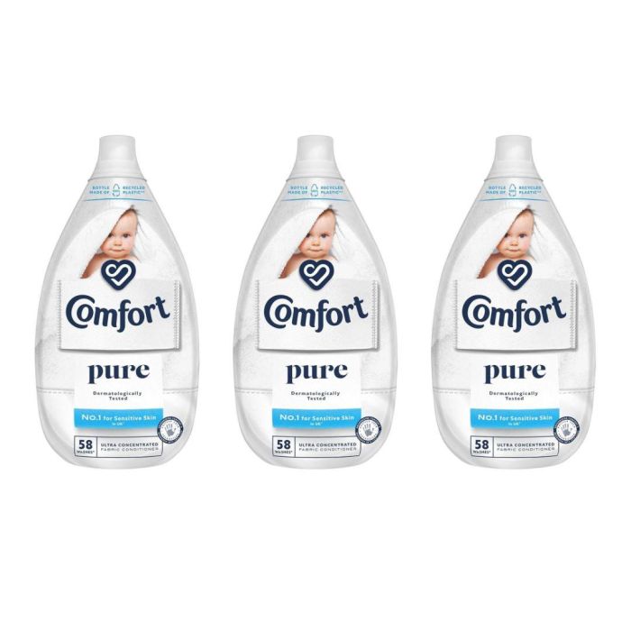 Comfort Pure Ultra Concentrated Fabric Conditioner 870 ML - Pack of 3