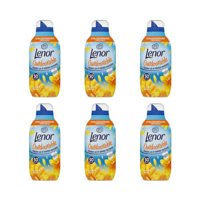 Lenor Outdoorable Summer Breeze Fabric Conditioner 50 Washes - Pack of 6