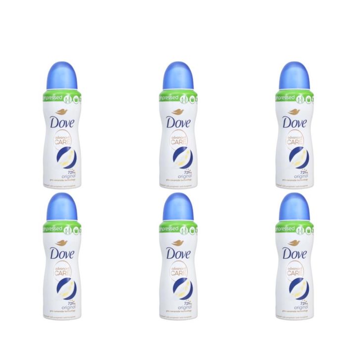 Dove Original Antiperspirant Deodorant Spray 100ml - Pack of 6
