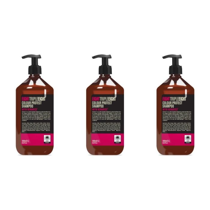Eight Triple Eight Colour Protect Shampoo 1L - Pack of 3
