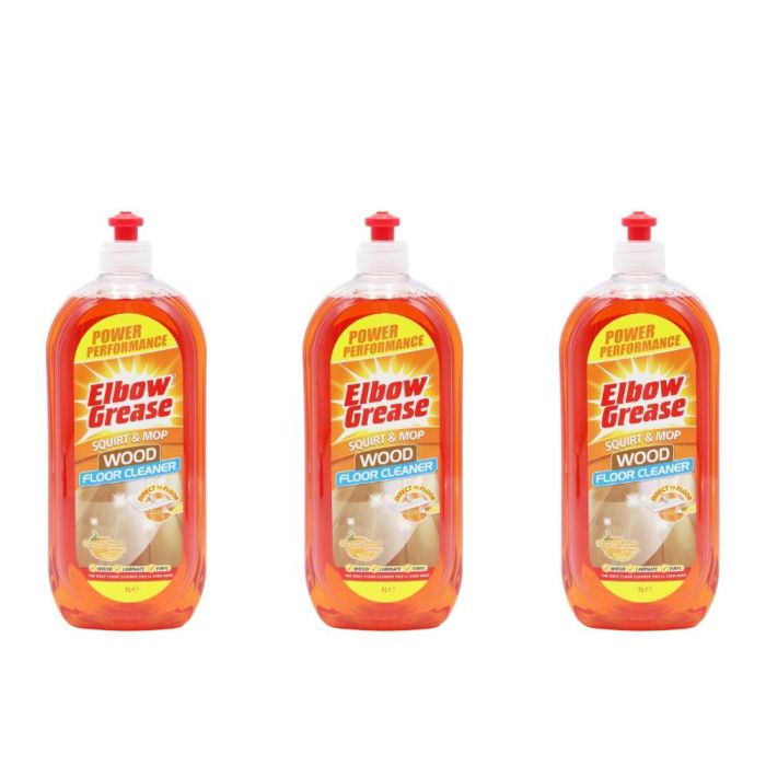 Elbow Grease Wood Floor Cleaner Orange Splash 1L - Pack of 3