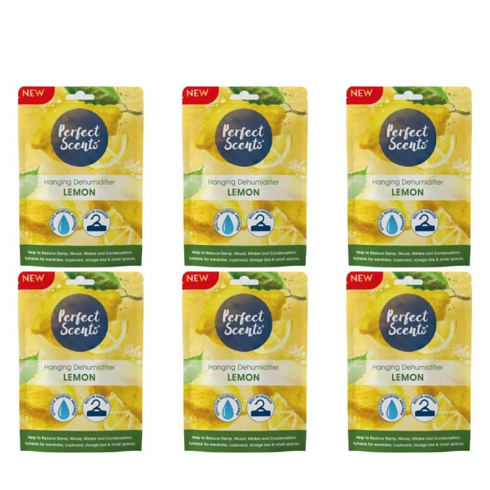 Perfect Scents Lemon Hanging Dehumidifier 180g - Pack of 6