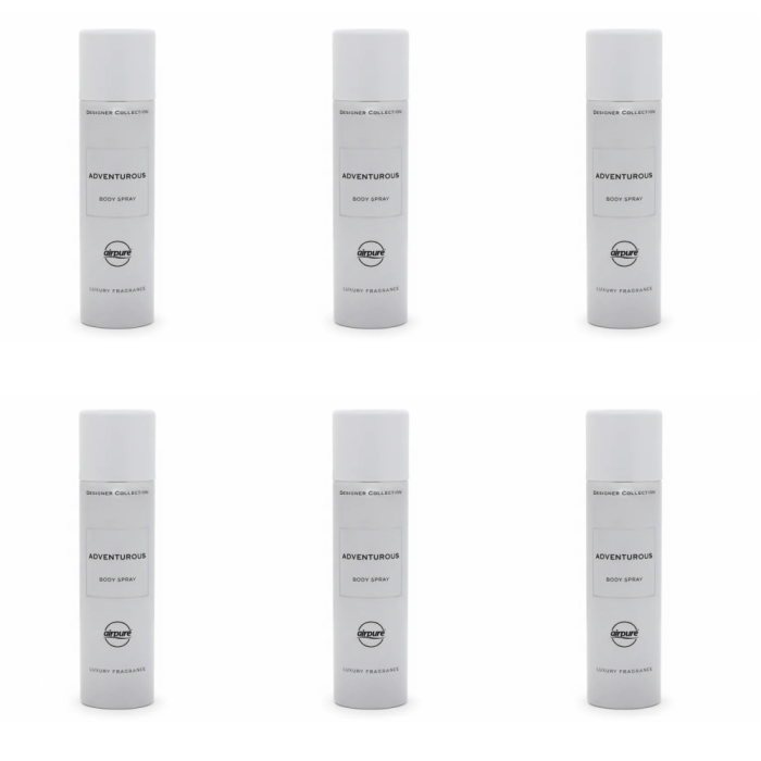 AirPure Designer Collection Adventurous Body Spray 150ML - Pack of 6