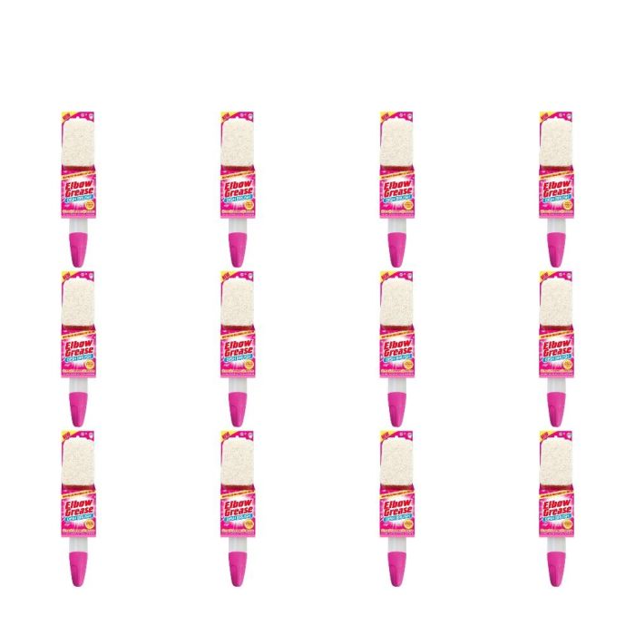 Elbow Grease Pink Washing Up Liquid Dispensing Dish Brush - Pack of 12