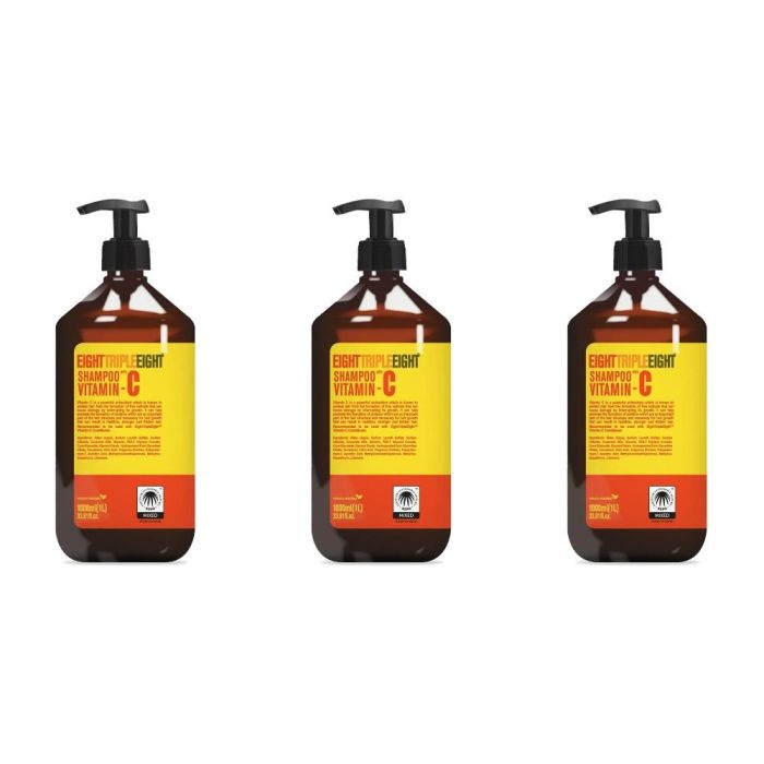 Eight Triple Eight Vitamin C Shampoo 1L - Pack of 3