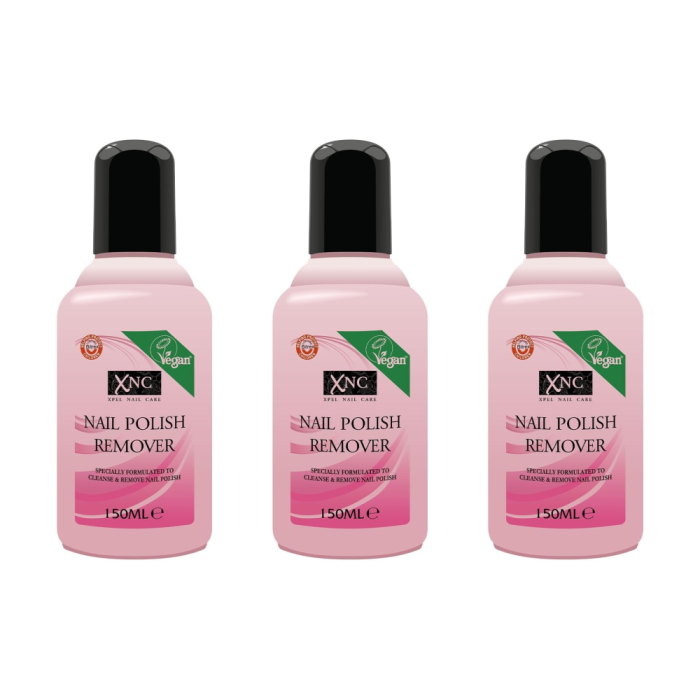 Xpel Nail Care 80% Acetone Nail Polish Remover 150ml - Pack of 3