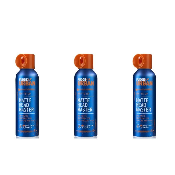 Fudge Urban Matte Head Master Hair Spray 135ml - Pack of 3
