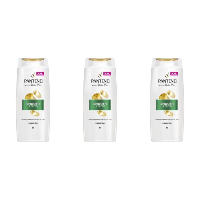 Pantene Smooth & Sleek Shampoo 700ml - Pack of 3