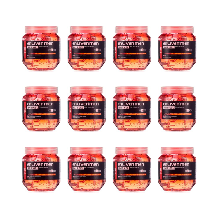 Enliven Firm Red Hair Gel 250ml - Pack of 12