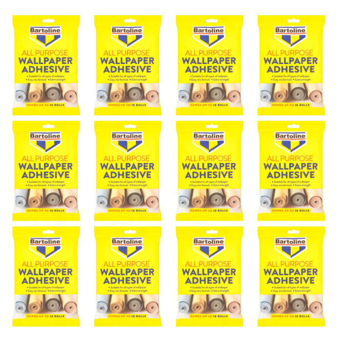 Bartoline All Purpose Adhesive  Wallpaper 10 Rolls - Pack of 12