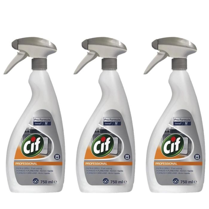 Cif Professional Formula Oven & Grill Cleaner 750ml - Pack of 3