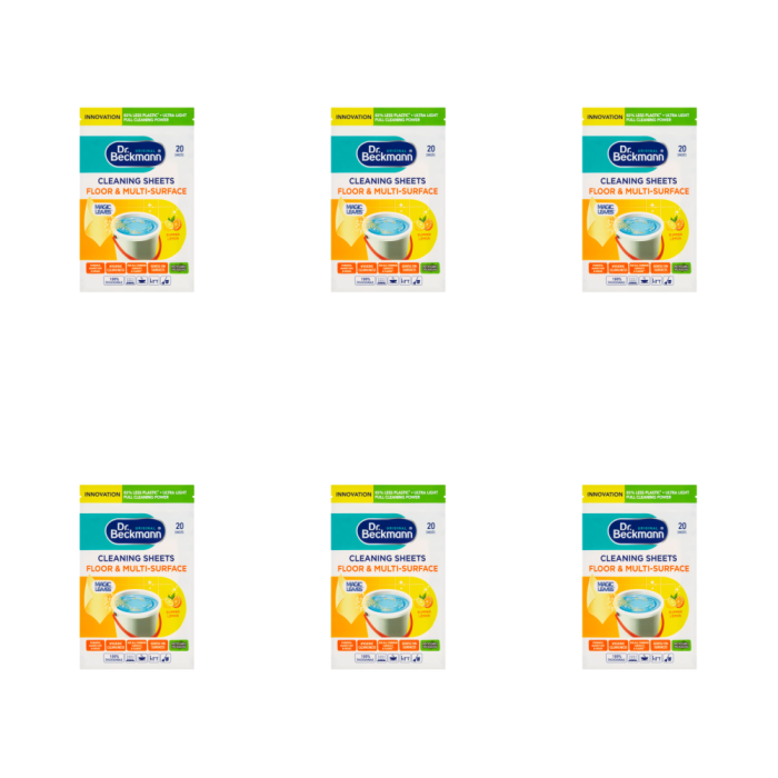 Dr. Beckmann Summer lemon Floor & Multi‑Surface Cleaning 20 Sheets - Pack of 6