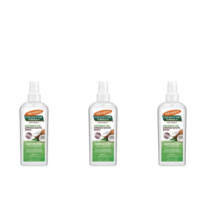 Palmers Coconut Oil Strong Roots Hair Spray 150ml - Pack of 3