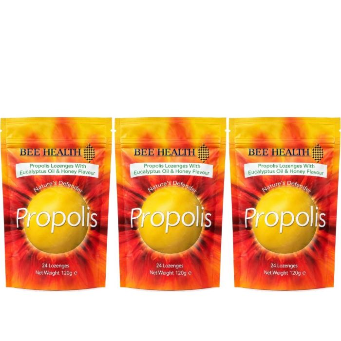 Bee Health Honey & Eucalyptus Propolis Lozenges 120g - Pack of 3