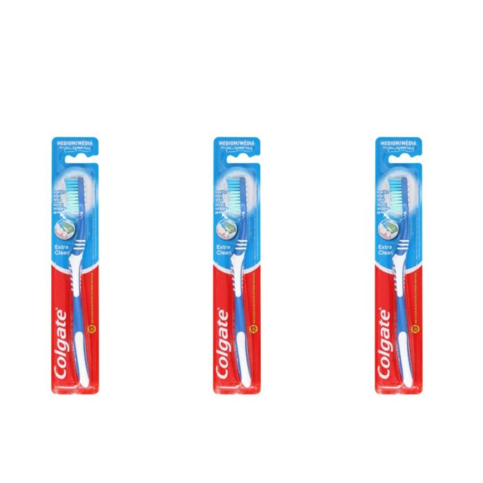 Colgate Extra Clean Medium Toothbrush 1 Piece - Pack of 3
