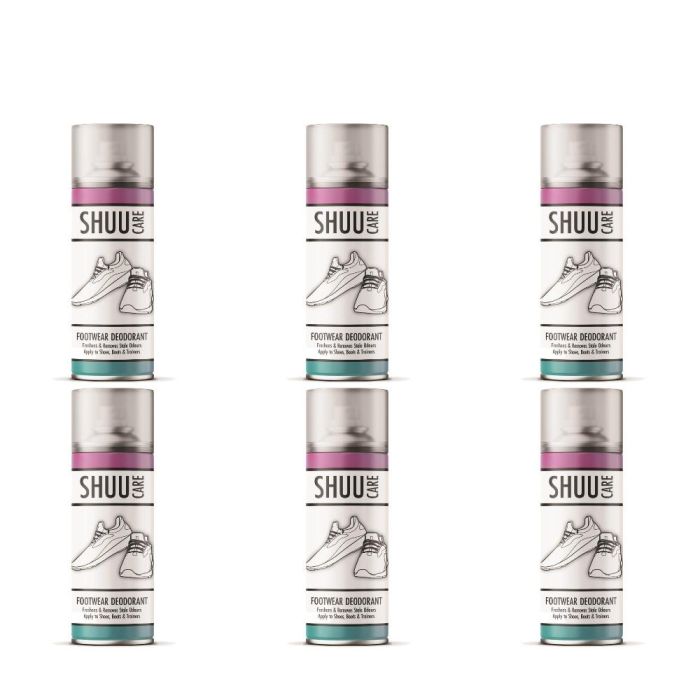 Shuu Care Footwear Deodorant Spray 250ml - Pack of 6