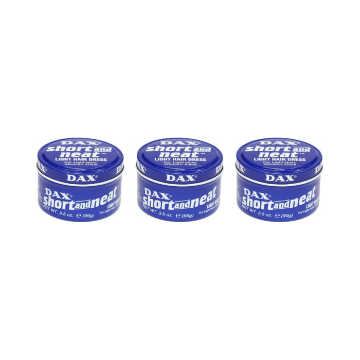 Dax Short and Neat Light Hair Dress 3.5 oz - Pack of 3