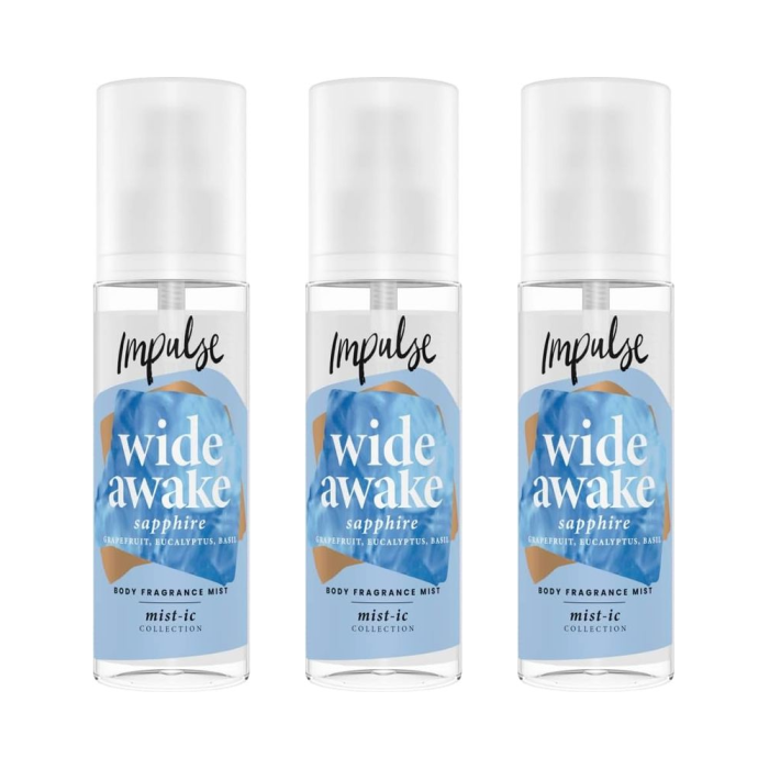 Impulse Wide Awake Body Mist 150ml - Pack of 3
