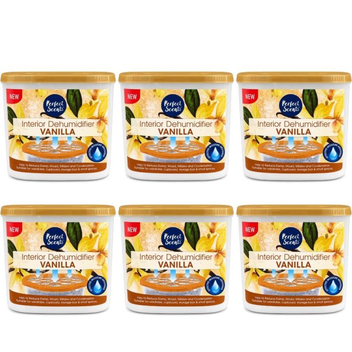 Perfect Scents Vanilla Interior Dehumidifier 500ml - Pack of 6