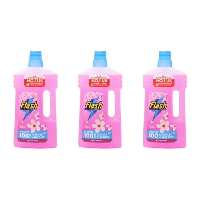 Flash All purpose Liquid Cleaner Cherry Blossom 1L - Pack of 3