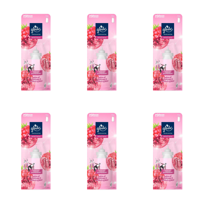 Glade Sense & Spray Raspberry Berries Air Freshener Refill 18ml on white background