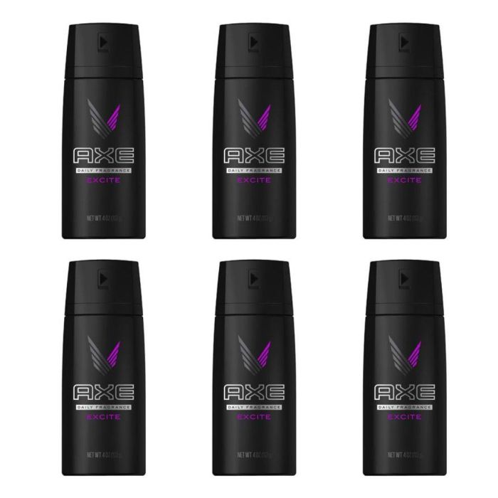 AXE Men Excite Deodorant Body Spray 150ml x 6