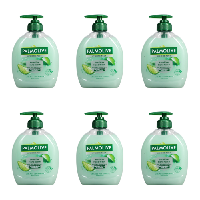 Palmolive Hygiene Plus Sensitive Aloe Vera Hand Wash 300ml - Pack of 6