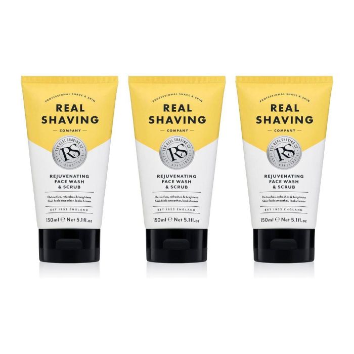 The Real Shaving Company Rejuvenating Face Wash & Scrub 150 ML - Pack of 3