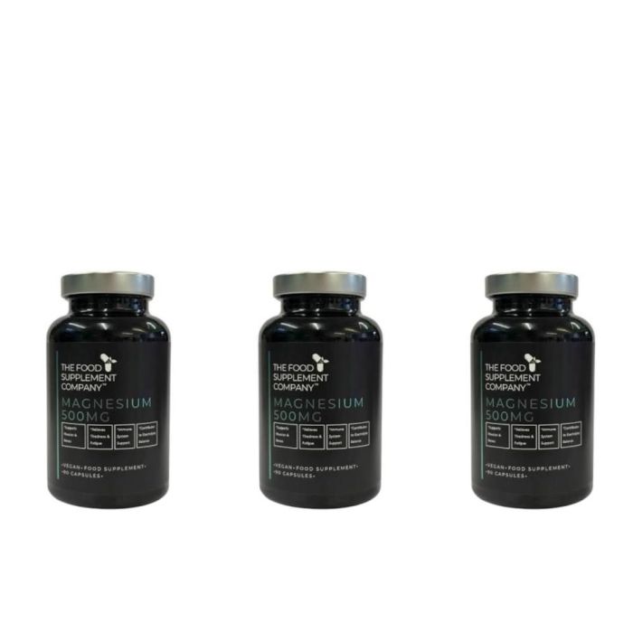 Fsc Magnesium 500mg Food Supplement 90 Capsules - Pack of 3