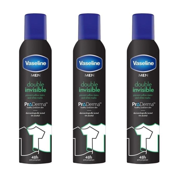 Vaseline Double Invisible Anti-Perspirant Men Spray 250ml x 3