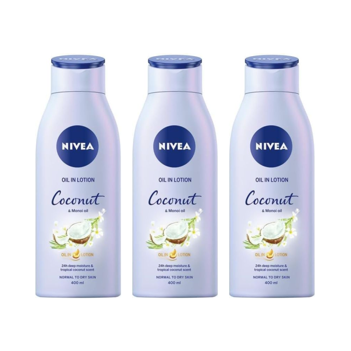 Nivea Coconut Body Lotion 400ml - Pack of 3