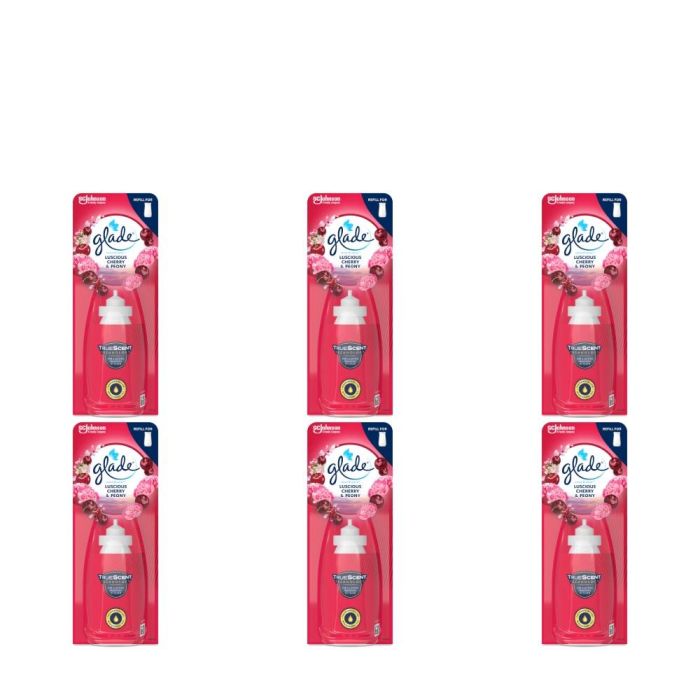 Glade Sense & Spray Luscious Cherry & Peony Refill 18ml - Pack of 6