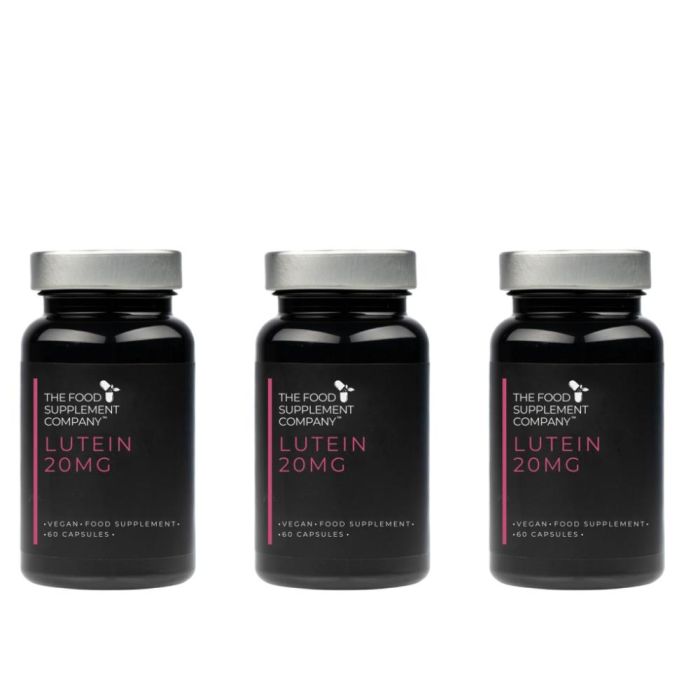 Fsc Lutein 20mg Food Supplement 60 Capsules - Pack of 3