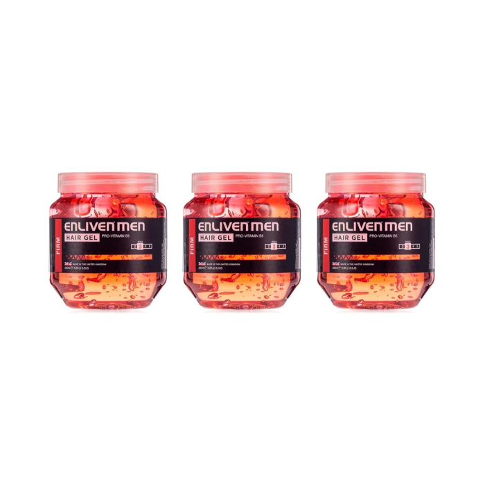 Enliven Firm Red Hair Gel 250ml - Pack of 3